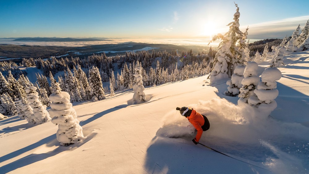 Wintersport in Sun Peaks.